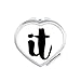 It Stylish Quote Handwrite Style Mirror Heart Portable Hand Pocket Makeup