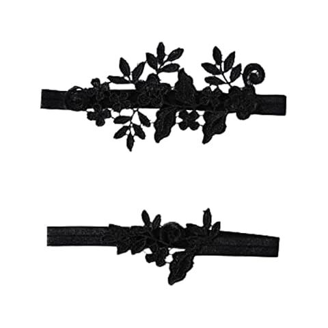 WonMaiDangGX 2 Pcs Bridal Garters Flower Pattern Wedding Garter Set Comfortable Lace Garters for Wedding Prom Party Cover