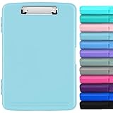 YEAHVIY Clipboard with Storage, High Capacity Clip Boards 8.5x11, Heavy Duty Plastic Nursing Clipboard Folder with Pen Holder and Low Profile Clip for School & Office