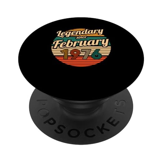 Legendario desde enero de 1977 47 cumpleaños Hombres PopSockets PopGrip Intercambiable