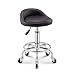 Stołek piękności na kółkach Okrągłe hydrauliczne regulowane salonowe stołek salonowe 360 ° stołek salonu obrotowego z kółkami (Color : Black)