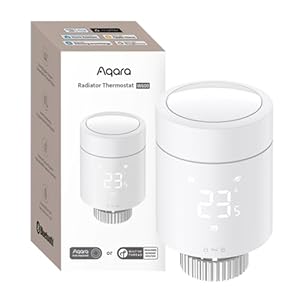 Aqara Smartes Heizkörperthermostat W600(Verbesserte Version), Zigbee/Thread Thermostat, Energiesparen, Sprachsteuerung, Geofencing, Kompatibel mit Apple Homekit, Home Assistant, Alexa und Google