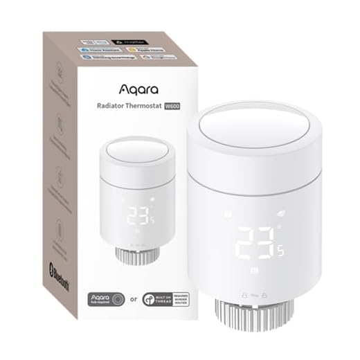 Aqara Smartes Heizkörperthermostat W600, Matter, Thread/Zigbee Thermostat, Energiesparen, Sprachsteuerung,Geofencing, Kompatibel mit Apple Homekit, Home Assistant, Alexa und Google