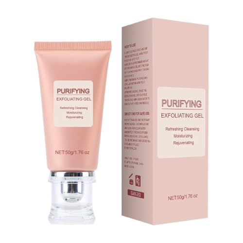 Gel purificador, gel exfoliante purificador, humectante de gel exfoliante, limpieza de la piel, exfoliación facial y corporal, 4.8x1.38x1.38 pulgadas, para uso diario