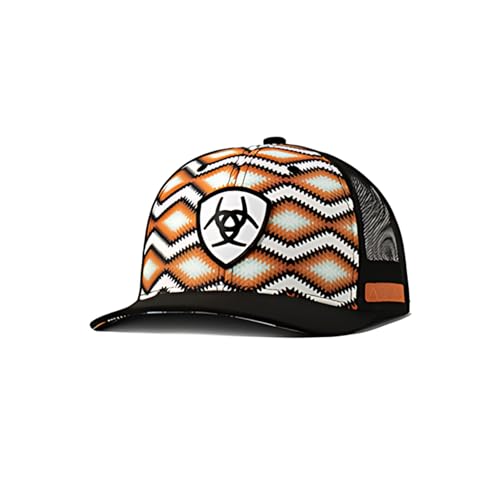 Casquette Ariat orange réglable pour cheveux attachés et soleil