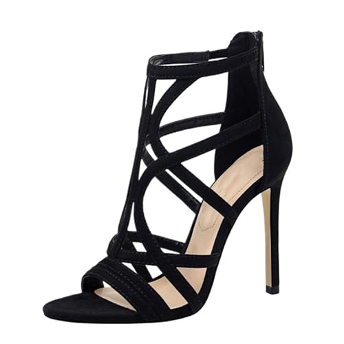 Sexy Strappy Stiletto Heels for Women Open Toe High Heels Wedding Bridal Sandals Dress Shoes