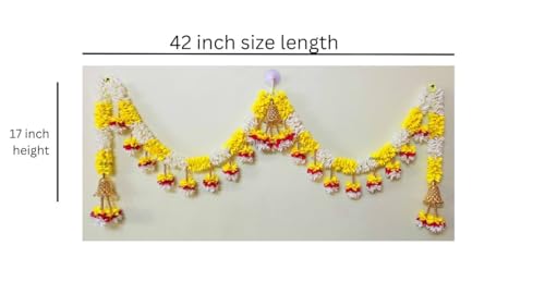 afarza Toran For Main Door Latest Home Decoration Entrance Hanging Handmade Bandarwal Gift Item, 106.7 Cm, Multicolour