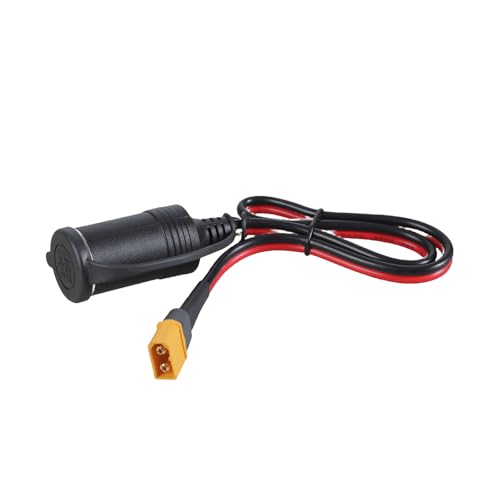 JUNNASALIKER Cable adaptador XT60 macho a hembra de 30 amperios para salida de coche y diseño a prueba de polvo