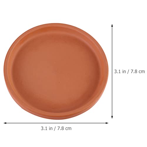 Image of 5 Pack Terracotta Plant Saucer 3 Inch, Small Clay Pot Saucers for Indoor Ourdoor Flower Pots, Round Ceramic Planter Trays for Succulents, Unglazed Drainage Drip Base for Potted Plants
