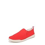 Vionic Women's Malibu Slip-ons Sneakers, Red Canvas, 7.5