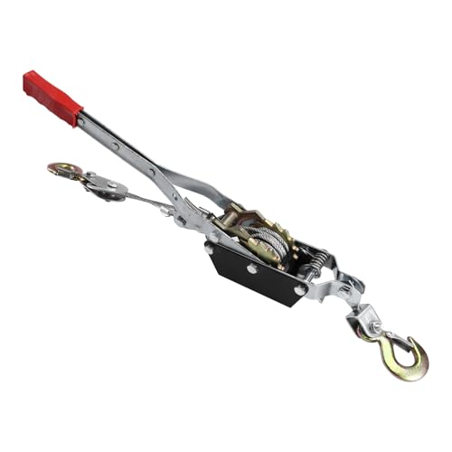 IJSDNVJNDX Manual de Cable de Acero, Herramienta de Tensado, de Doble Gancho, Herramienta de Elevación, Extractor de Cable de Alta Resistencia, Extractor de Cable de 2 Toneladas