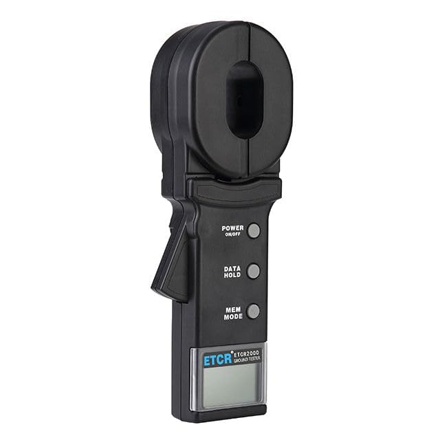 Clamp Earth Resistance Tester Pincer Ground Tester Grounding Lead Resistance Measurement with Measuring Resistance Range 0.010Ω to 1000Ω Data Memory 99 Groups