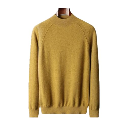 Men's 100 Percent Cashmere Sweater Half High Collar Knitted Pullover Lightweight Warm Long Sleeve Solid Jumper2