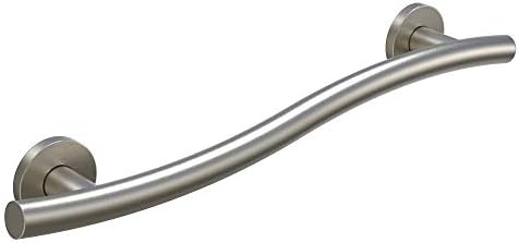 Keeney GB2022-16BN Wave Grab Bar 1.25 Dia x 16 In., Brushed Nickel