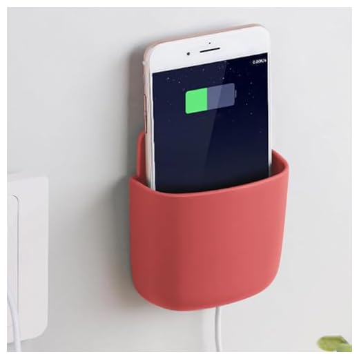 Control Storage Box Wall-Mounted for Living Room or Bedroom Organizer Small Box for Phone and Accessories,Red