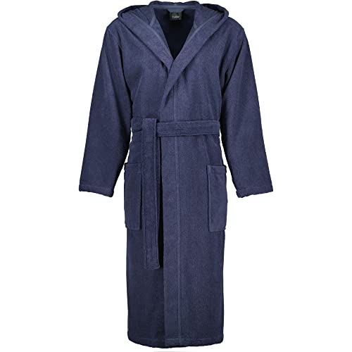 Cawö Home Bademäntel Herren Kapuze Uni 829 blau - 17 L Cover