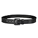 Dickies Men's 38mm Leather Belt with Two Row Stitch, black, 30