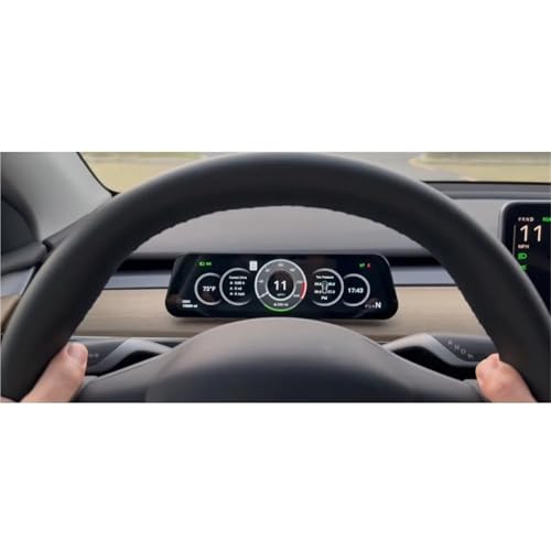 Gen 2 9.6inches Instrument Display for Compatible With Tesla Model Y 3 Blind Spot Reminder OTA Upgrade Model 3 Y Juniper Dashboa