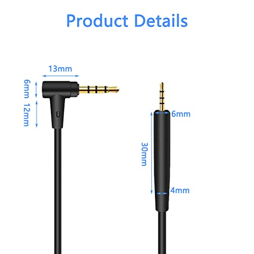 Bingle AC-QC25 Headphones Replacement Audio Cable Cord For Bose Qc25, Qc35, Quietcomfort 25, Quietcomfort 35, Oe2 & Oe2I, 2.5Mm To 3.5Mm On-Ear Headphones Wire Inline Mic/Remote Control thumb #3