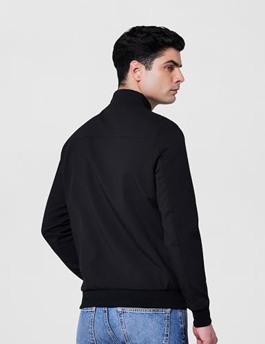 Image of Qube By Fort Collins Men's Regular Fit Lightweight Winter Jacket - Textured Fabric, Warm & Stylish Outerwear