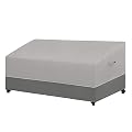 Easy-Going Patio Sofa UV Resistant Outdoor Couch Bicolor 3-Seater Bench Waterproof Furniture Cover with Reflective Hemming (88Wx37Dx35H inch, Gray/Dark Gray)
