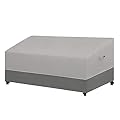 Easy-Going Patio Sofa Cover UV Resistant Outdoor Couch Cover Bicolor Patio 3-Seater Bench Cover Waterproof Outdoor Furniture Cover with Reflective Hemming (95Wx40Dx35H inch, Gray/Dark Gray)