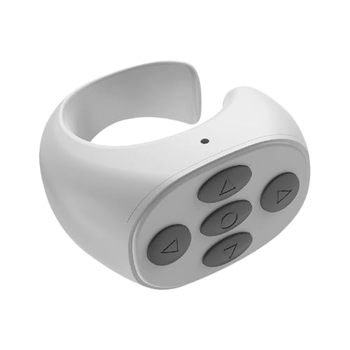 Veasbuu Clicker sans Fil pour téléphone | Tourneur de Page de Photographie à Distance à défilement léger, Page Haut et Bas | Télécommande Rechargeable pour téléphones Portables à contrôle couché