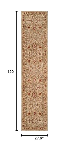 Tapete corredor oriental hecho a mano 2'3" x 10' miniatura 2