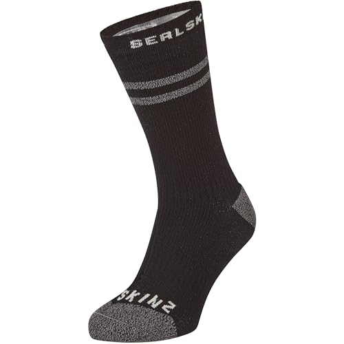 Sealskinz Unisex Scoulton Socks, Black, 47