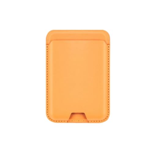 Image of Tykee Magsafe Wallet Vegan Leather Magnetic Card Holder - RFID Blocking for Samsung Galaxy All Series - Sunrise Yellow
