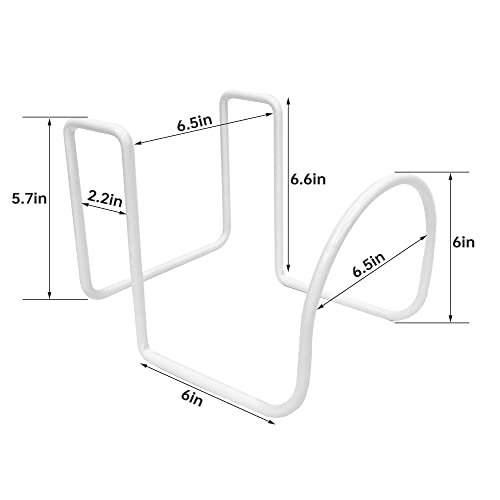 Jantens Hose Holder, Heavy Duty Steel Hose Hanger Wall Mount For Outside, Powder Coated Vinyl Fence Hook For Expandable Hose, Hose Reel, Water Hose, Pocket Hose, Flexible Hose, Magic Hose (White) #TOP1