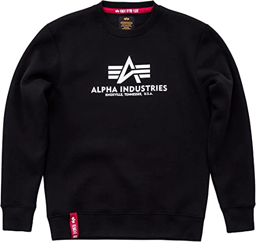 Alpha Industries Basic Sweater Camo Sweatshirt für Herren Black Camo – Ansicht 2