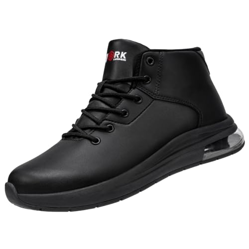 Image of LARNMERN Non Slip Work Boots for Mens Waterproof Chef Shoes