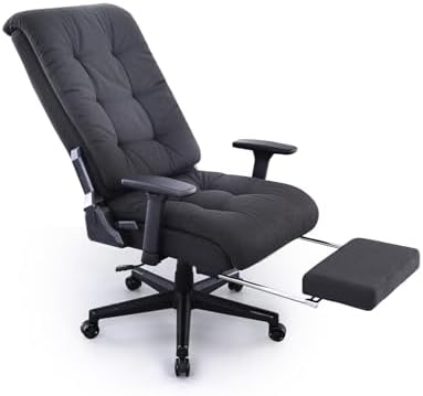 EastForce Gaming Bed Chair 170 Degree Reclining Japanese Brand Locking Fabric Footrest Gaming Chair Sofa Chair Office Chair Black