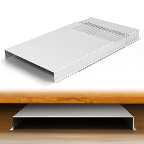 Dreyoo 1 Pack Air Vent Extender for Under Furniture Adjustable Floor Vent Deflector (Extends from 16.5-32) Aluminum Alloy Heat Resistant Suitable for Under Bed Sofa Dresser Improve Airflow
