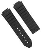 28mm Rubber Band Strap Compatible With H Hublot 48mm Big Bang King Power Ceramic Watch Black
