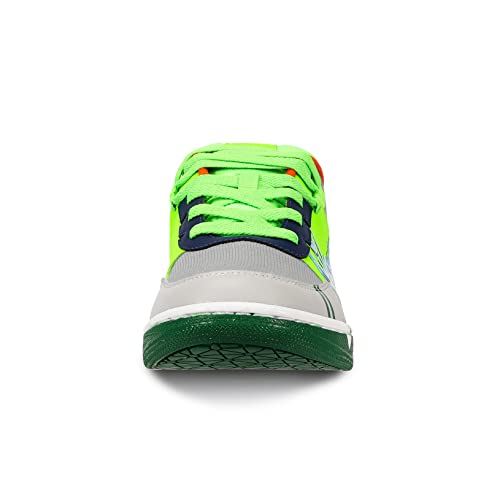 Soulsfeng Skate Shoes Neon Green Skateboarding Shoes Low Top Breathable Fashion Casual Graffiti Sneaker For Men Size 8 #TOP5