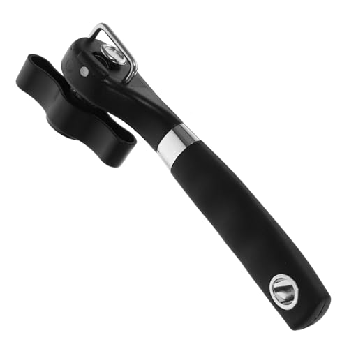 Cabilock Apriscatole Manuale in Acciaio Inox Apribottiglie Universale Design Compatto Nero