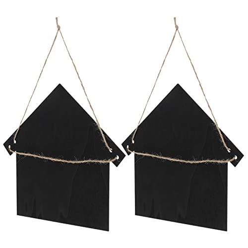 Gogogmee 2Pcs Hanging Blackboard Signs Writing Chalkboard Decor for Home Crafts Weddings and Events Creative Message Boards for Touch