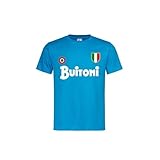 Generico T-Shirt Primo Scudetto Napoli 1987/88,Maglietta ricordo Vintage Primo Scudetto del Napoli, Maglietta da Stadio,Sport Taglia m
