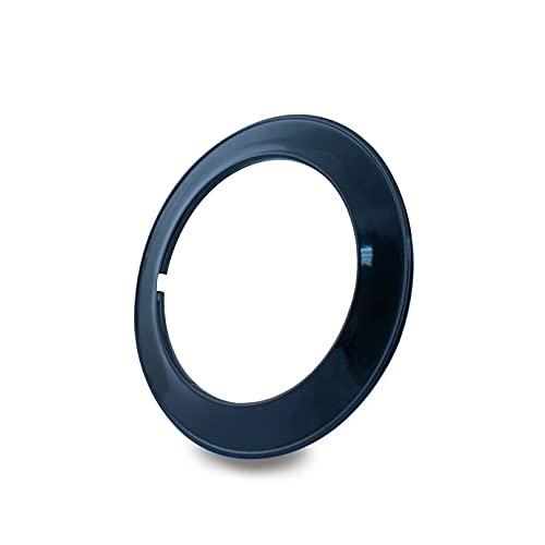 Embellecedor acero negro vitrificado para estufas y chimeneas de leña | Serie lisa - Diámetro 250 mm Cover