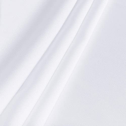 Image of sancua Rectangle Tablecloth - 70 x 90 Inch - Stain and Wrinkle Resistant Washable Polyester Table Cloth, Decorative Fabric Table Cover for Dining Tables, Buffet Parties and Camping, White