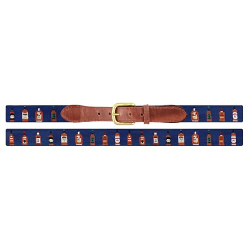Smathers & Branson Bourbon Bottles Needlepoint Belt2