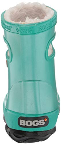 Bogs Skipper Rubber Waterproof Boys And Girls Rain Boot, Metalic Plush-Turquoise, 4 Us Unisex Big Kid #TOP2