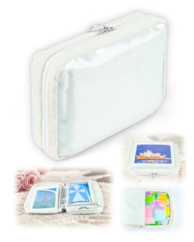 ForeverYoung All-in-One Diamond Art Storage Bag with Separate Sections for 7-Inch Small Diamond Art Kits Portable & Travel-Friendly Diamond Painting Accessories and Tools for Lovers (Bag Only)