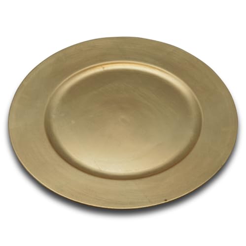 Sini BAJO PLATO DECORATIVO DE 33CM COLOR ORO