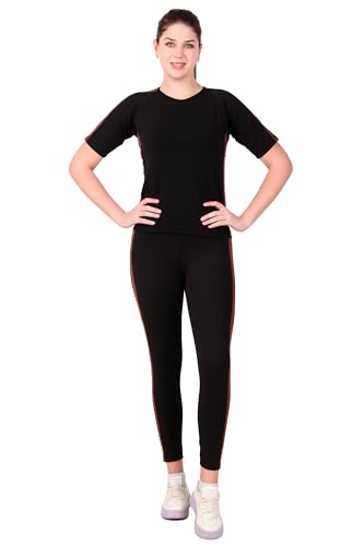 Image of Benzos Women's Body Fitted Gym Running Sports Track Suit | Regular Casual Fit | Track Suit for Girls & Women | Fabric - Polyester Blend
