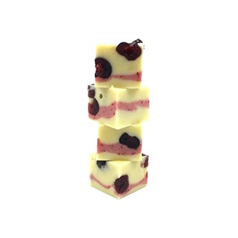Luxury Gourmet Cherry Bakewell Fudge by 'Oooh!..FUDGE' 100g bar of Creamy Buttery Decadent Fudge Cover