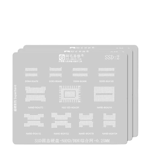SSD1 2 3 BGA Reballing Stencil Template Compatible