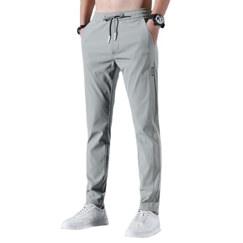 Pantalon de jogging en soie glacée extensible haut de gamme pour homme